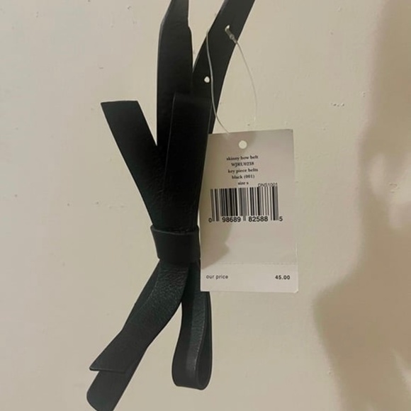 NWT Kate Spade Black Bow Belt With Kate Spade Box display picture 2